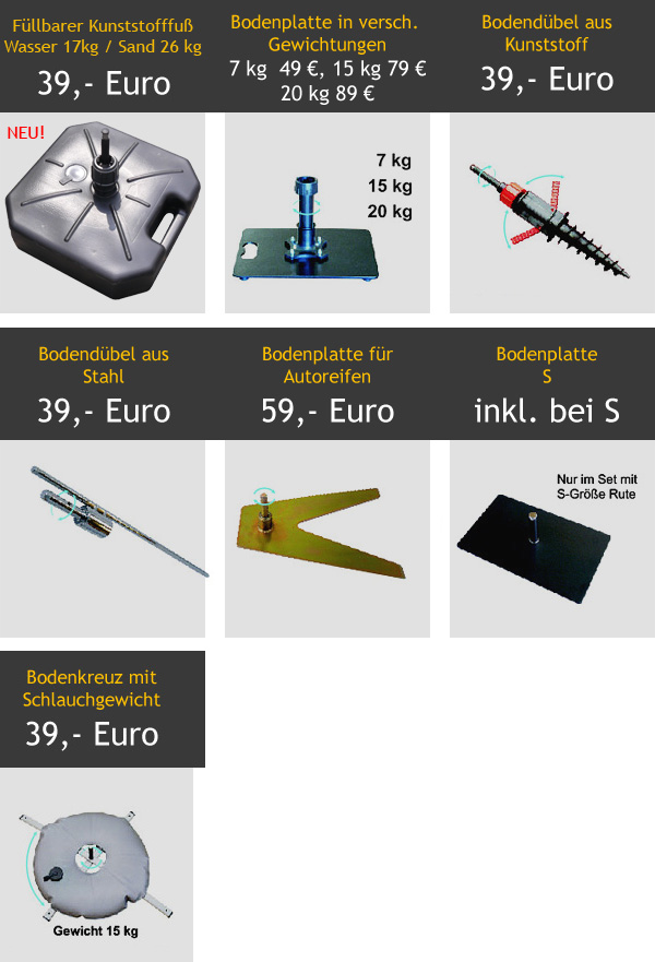 Optionales Zubehör für Beachflags