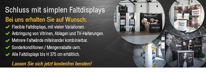 Alle Faltdisplay Vorteile auf einen Blick!