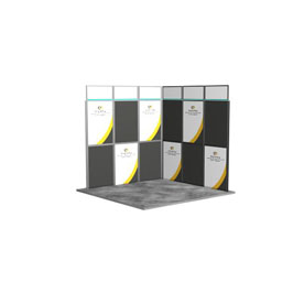 Aluminium Faltwand mit Zahnkranzprofil 3x3 L-Form