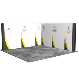 Faltdisplays Modular 5x5 L-Form