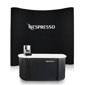 Messestand Messestand bestehend aus Elegance Messewand (EM100), Alu eloxiert silber