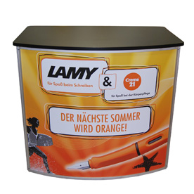 Aluminium Falttheke Messecounter, gebogene Front