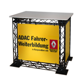 Steckbare Messetheken aus Aluminium Glasfaser verstärkt