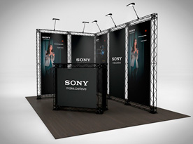 Messestand Steckbare Messesystem aus Aluminium Glasfaser verstärkt in modulare Bauweise daher maximale Flexibilität