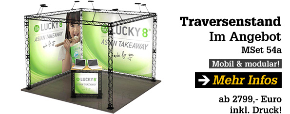 Lucky8 Traversen Messestand