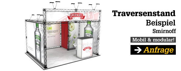 Smirnof Traversen Messestand