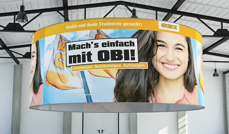 Deckenhänger für Messen