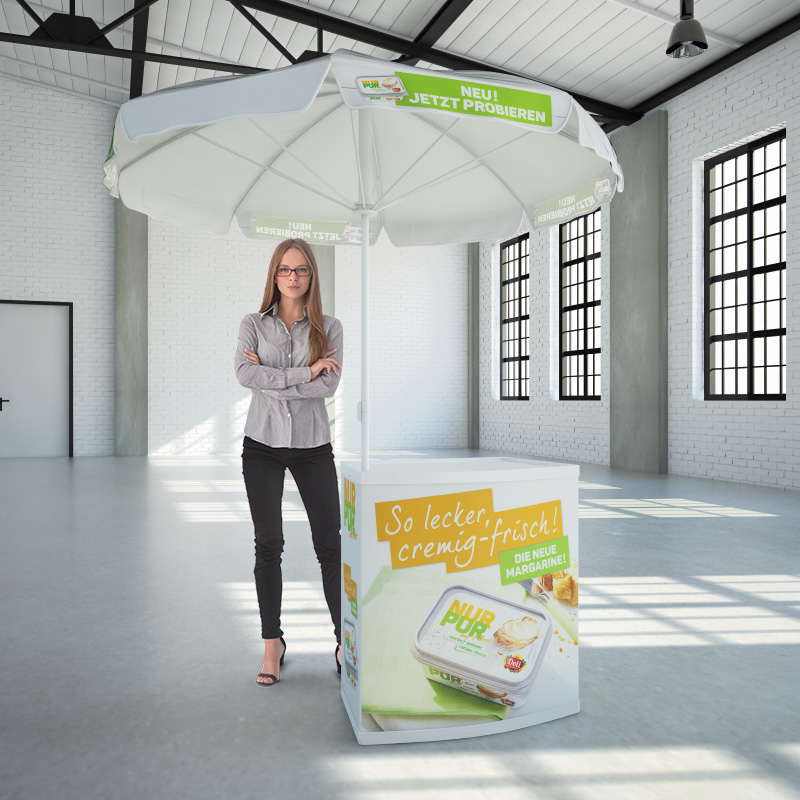 LED Messetheke, Faltbar - Inkl. Druck - Günstig Kaufen